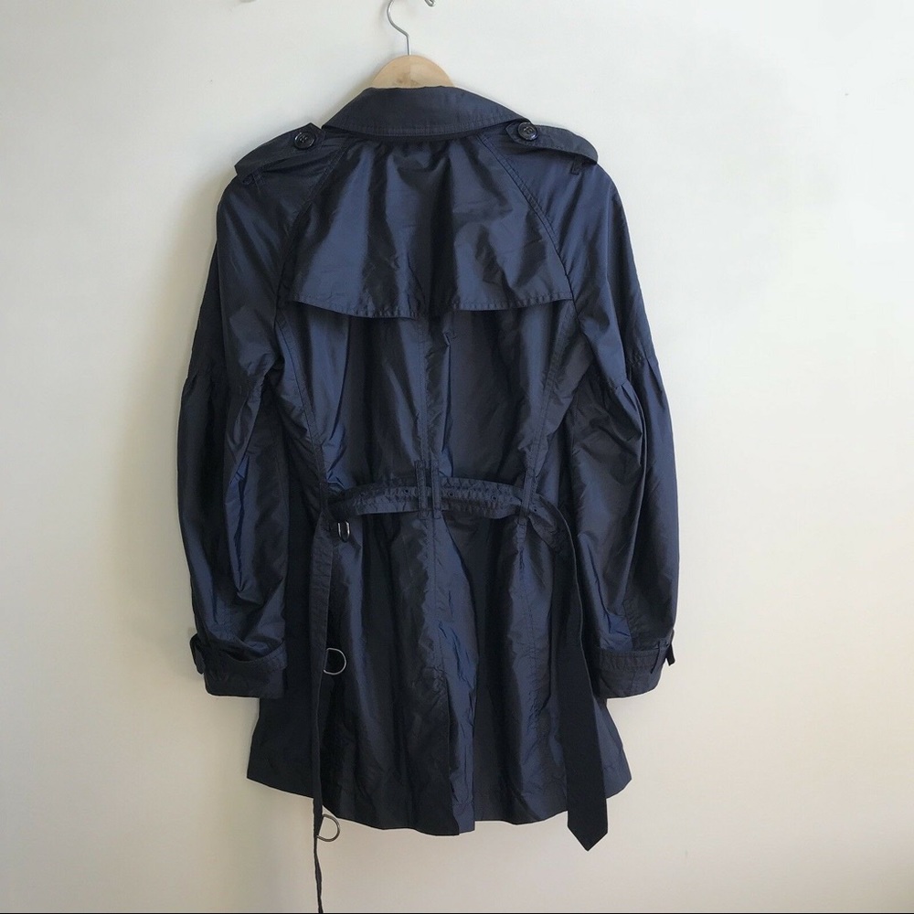 Burberry Brit blue springtime trench.